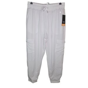 Cali Sport Nwt White Activewear Cargo Jogger Pants Size Large